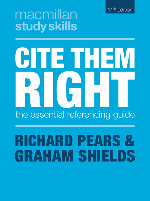 Title details for Cite Them Right by Richard Pears - Available
